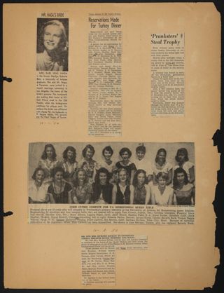 Beta Epsilon Chapter Scrapbook, 1952, Page 21