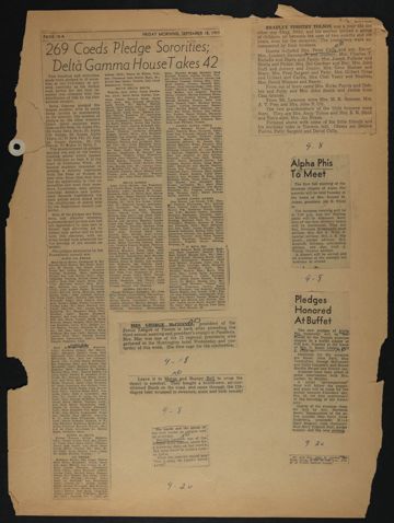 Beta Epsilon Chapter Scrapbook, 1950s-1990s, Page 5