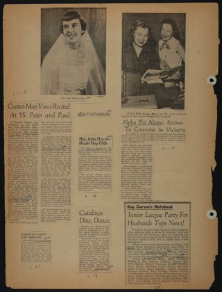 Beta Epsilon Chapter Scrapbook, 1950s-1990s, Page 34