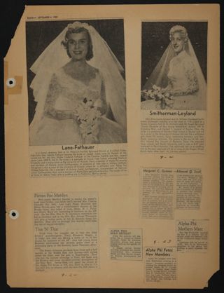 Beta Epsilon Chapter Scrapbook, 1950s-1990s, Page 71