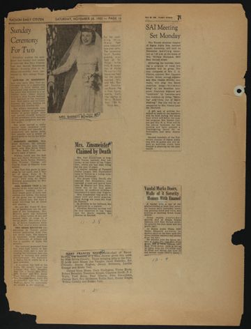 Beta Epsilon Chapter Scrapbook, 1950s-1990s, Page 12