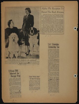 Beta Epsilon Chapter Scrapbook, 1950s-1990s, Page 22