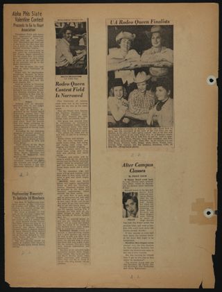 Beta Epsilon Chapter Scrapbook, 1950s-1990s, Page 18