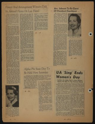 Beta Epsilon Chapter Scrapbook, 1950s-1990s, Page 60