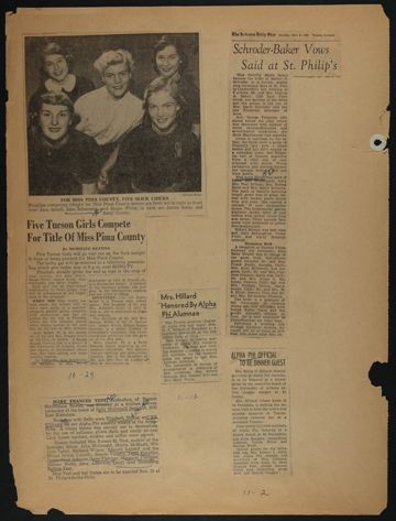 Beta Epsilon Chapter Scrapbook, 1950s-1990s, Page 8