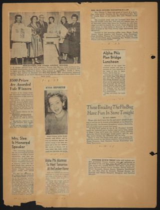 Beta Epsilon Chapter Scrapbook, 1952-1953, Page 19