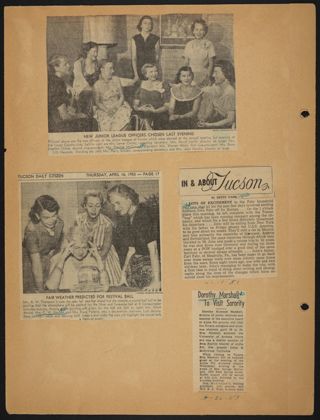 Beta Epsilon Chapter Scrapbook, 1952-1953, Page 8