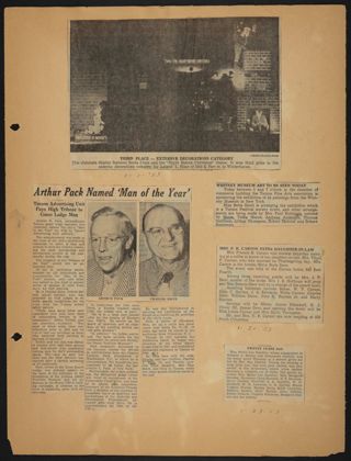 Beta Epsilon Chapter Scrapbook, 1952-1953, Page 16