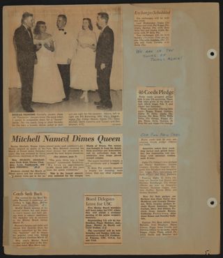 Beta Epsilon Chapter Scrapbook, 1952-1955, Page 8
