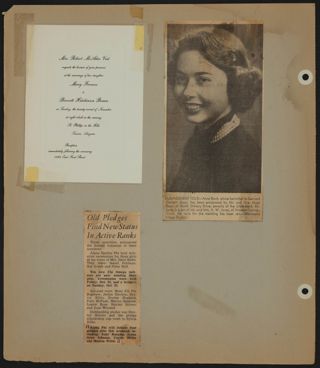 Beta Epsilon Chapter Scrapbook, 1952-1955, Page 33