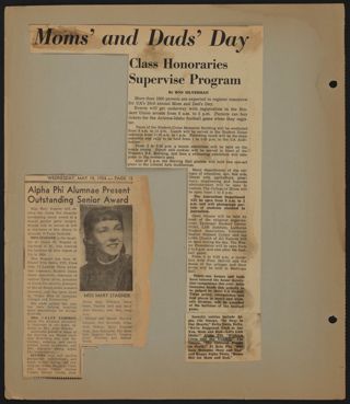 Beta Epsilon Chapter Scrapbook, 1952-1955, Page 49