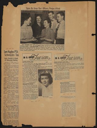 Beta Epsilon Chapter Scrapbook, 1951-1960, Page 13