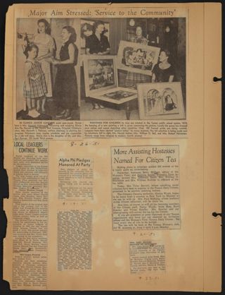 Beta Epsilon Chapter Scrapbook, 1951-1960, Page 9