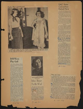 Beta Epsilon Chapter Scrapbook, 1951-1960, Page 30