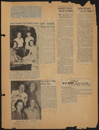Beta Epsilon Chapter Scrapbook, 1951-1960, Page 12