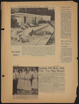 Beta Epsilon Chapter Scrapbook, 1956-1960, Page 8