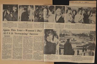 Again This Year - Woman's Day at UA Is 'Screaming' Success Newspaper Clipping, May 6, 1965