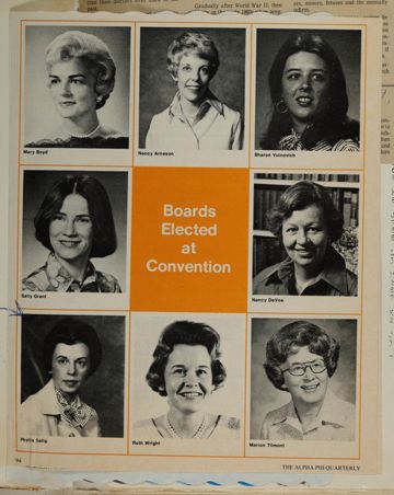 Boards Elected at Convention Magazine Clipping, Summer 1978