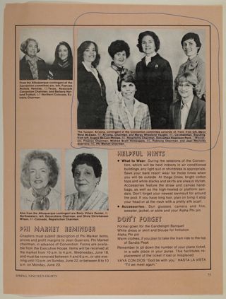 Convention Committee and Schedule of Events Magazine Clipping, Spring 1980