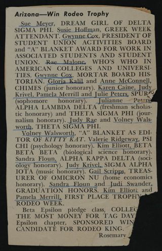 Arizona - Win Rodeo Trophy Magazine Clipping