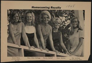 Homecoming Royalty Magazine Clipping, 1968