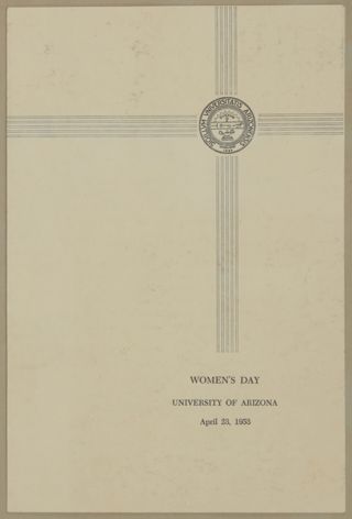 University of Arizona Women's Day Program, April 23, 1953