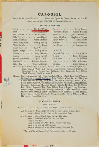 Carousel Program, November 11-14, 1958