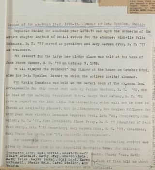 Resume of the Academic Year, 1978-1979