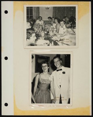 Beta Epsilon Chapter Scrapbook, 1950s-1980s, Page 1