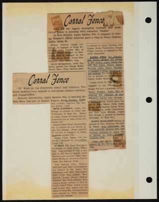 Beta Epsilon Chapter Scrapbook, 1950s-1980s, Page 27