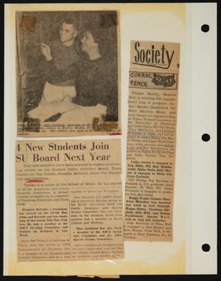 Beta Epsilon Chapter Scrapbook, 1950s-1980s, Page 62