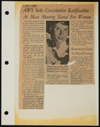 Beta Epsilon Chapter Scrapbook, 1950s-1980s, Page 63