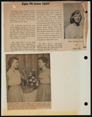 Beta Epsilon Chapter Scrapbook, 1950s-1980s, Page 76