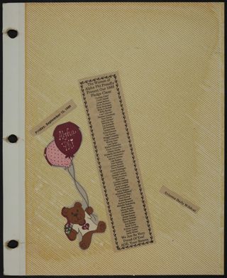 Beta Epsilon Chapter Scrapbook, 1989, Page 1