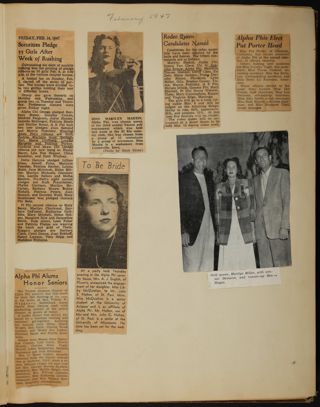 Beta Epsilon Chapter Scrapbook, 1947-1959, Page 2
