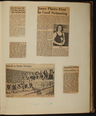 Beta Epsilon Chapter Scrapbook, 1947-1959, Page 9