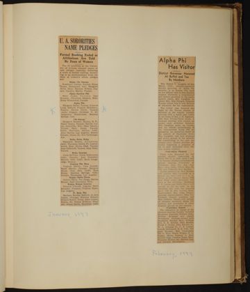 Beta Epsilon Chapter Scrapbook, 1947-1959, Page 16