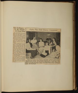 Beta Epsilon Chapter Scrapbook, 1947-1959, Page 18