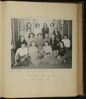Beta Epsilon Chapter Scrapbook, 1947-1959, Page 21