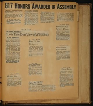 Beta Epsilon Chapter Scrapbook, 1947-1959, Page 44