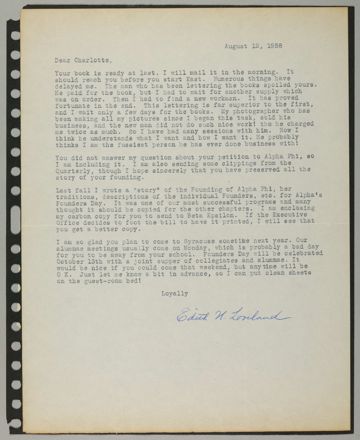 Beta Epsilon Chapter Alpha Phi Memorabilia Scrapbook, Page 24