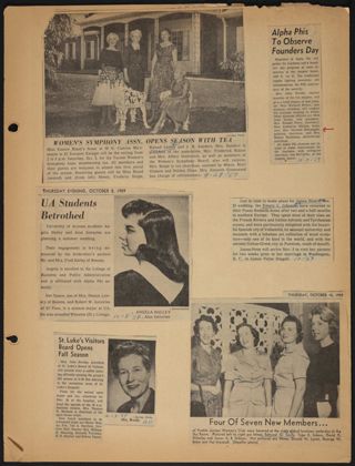 Beta Epsilon Chapter Scrapbook, 1951-1981, Page 5