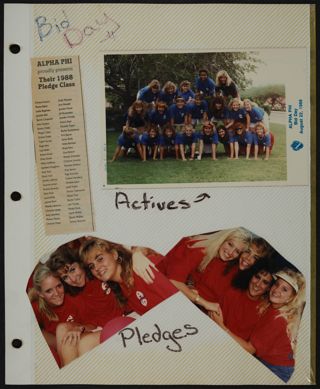 Alpha Phi Scrapbook, 1988, Page 17
