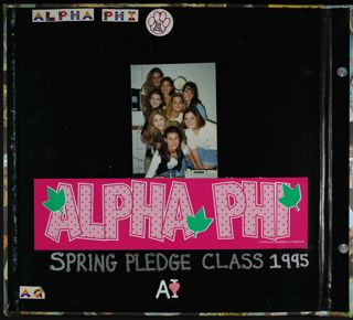 Alpha Phi Spring New Member Class Scrapbook, 1995, Inside Front Cover