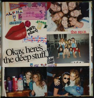 Alpha Phi Spring New Member Class Scrapbook, 1995, Page 1