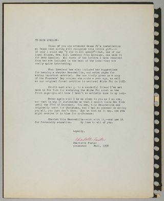 Beta Epsilon Chapter Alpha Phi Memorabilia Scrapbook, Page 2