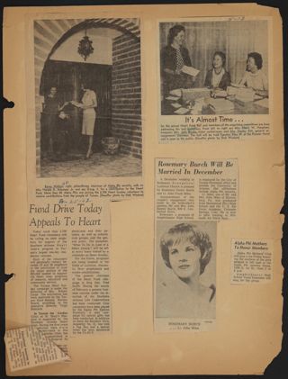 Beta Epsilon Chapter Scrapbook, 1962, Page 11