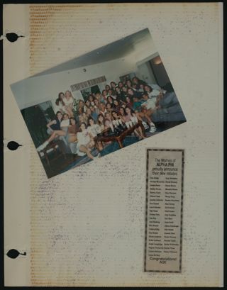 Beta Epsilon Chapter Scrapbook, 1993, Page 4