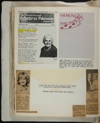 Alpha Phi Ivy League Alumnae Scrapbook, Page 62