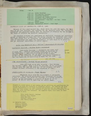 Alpha Phi Ivy League Alumnae Scrapbook, Page 73